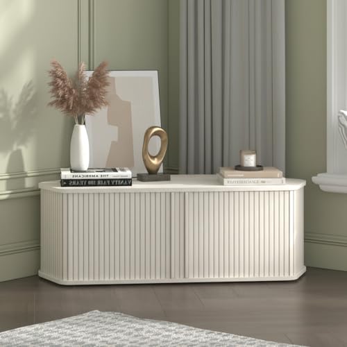 VERTOXIA Corner TV Stand 43 Inch, Mid Century Corner Entertainment