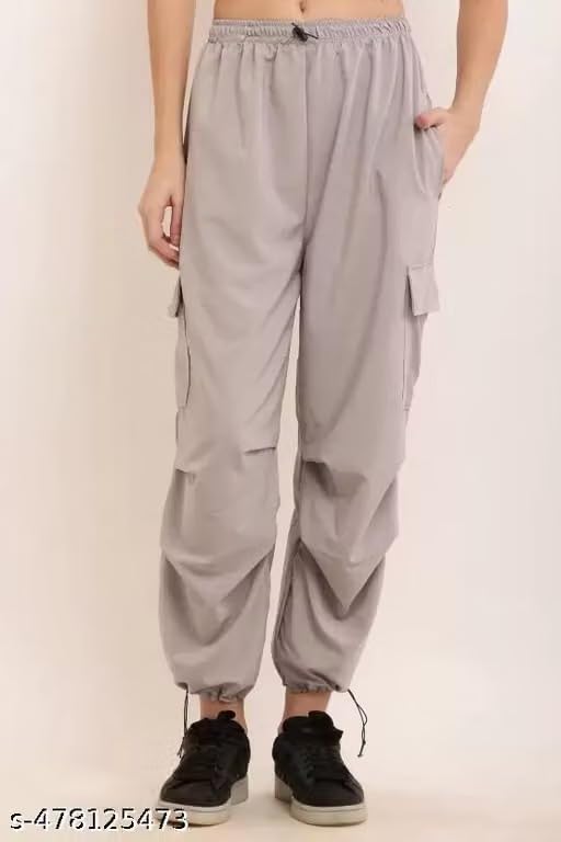Image of Men's Cargo Jogger Pants with Elastic Waist and Drawstring