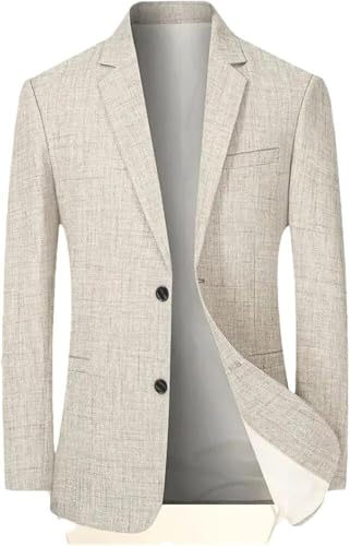 Men's Lightweight Business Suit Jacket Solid Formal Casual Slim Fit Work Coat Wedding Party Attire