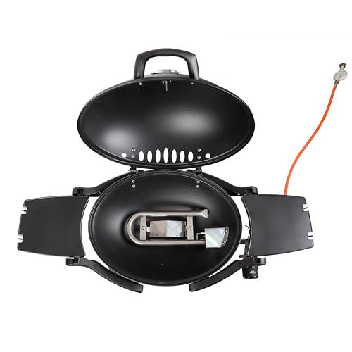 HCHyxnous Gasgrill Outdoor Camping Tragbarer Grilltisch Einzelbrenner usw (Schwarz)