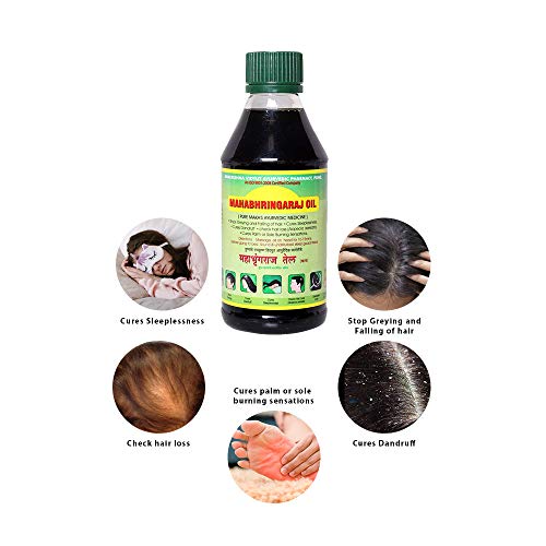 Rvap Mahabhringraj Oil 500Ml | Pure Indian Maka's Ayurvedic Oil For Hair Care | Enriched With Various Indian Herbs And Ingredients (17 Fl Oz) #TOP2