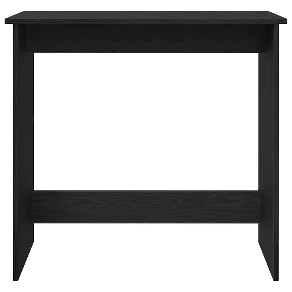 Escritorio negro de madera 80 x 40 x 75 cm, mesa compacta para PC con amplia superficie de trabajo para oficina, juegos y oficina en casa, secretario estable para portátil y monitor