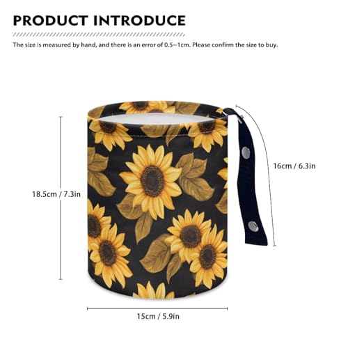 Image of Pensura Hippie Frog Trash Can for Car Waterproof Car Trash Bag Hanging Collapsible Accessories Universal Hanging Car Garbage Bag for Women Interior Compatible with Most Cars
