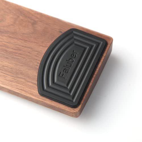 Faluber Wooden Wrist Rest -Compact -Walnut Wood -Mechanical Gaming Keyboard Ergonomic Palm Rest -11.8 Inches/20Mm Thick (Small, Walnut Wood) #TOP5