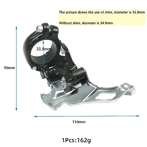 CYSKY Mountain Bike Front Dearilleur 3 Speed, Compatible with Top or Bottom Routing, Support 31.8mm/34.9mm Seat Tube Diameters for MTB Mountain Bicycle by CYSKY - Image 2