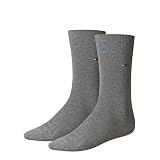 Tommy Hilfiger 4 Paar Herren Classic Socken Gr. 39-49 Business Sneaker Socken, Farbe:758 - middle grey mélange, Bekleidungsgröße:L