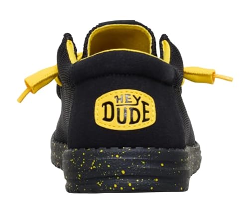 image for HEYDUDE Wally Stretch Sox Black/Yellow Size 12, Men’s Shoes, Slip-on