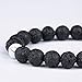 BBTO 4 Pcs Couples Bracelets Long Distance Matching Bracelets 8mm Howlite Beads Black Matte Agate for Couples Gift Religion Charm Friendship BFF Jewelry