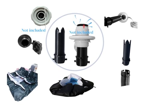 Deflation Valve Adapter Compatible with Bestway Lay Z Spa SaluSpa Coleman Hot Tubs, Black - Image 2