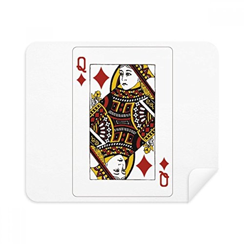 Chiffon de nettoyage motif jeu de cartes pour lunettes et écrans 2pcs