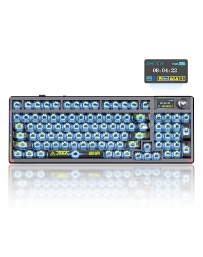 AULA F98 Pro V3 ���C�����X ���J�j�J�� �Q�[�~���O�L�[�{�[�h 10000mAh �o�b�e���[�K�X�P�b�g�}�E���g�L�[�{�[�h TFT�J���[�X�}�[�g�f�B�X�v���C&�m�u�t�� �g���C���[�h BT5.1/2.4G/�L�� �z�b�g�X���b�v�\ RGB�o�b�N��