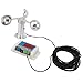Pfeilzieher Industrial Wind Speed Anemometer with Alarm, 3 Cup Wind Speed Meter for Tower Crane Construction Railway, CMOS Memory Function, Auto Power Cut Off, Aluminum Alloy Sensor