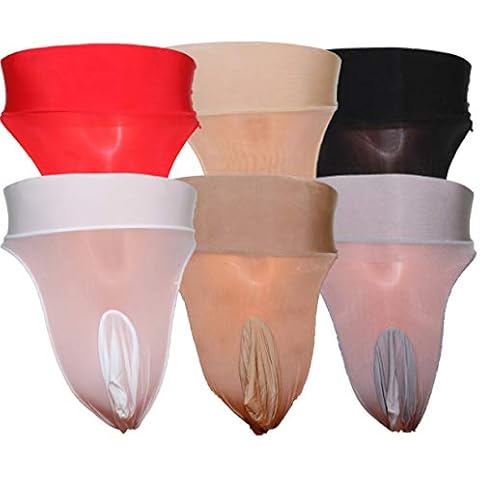 Mona's Choice High Waist Glossy Ice Silk Sissy Panties (Nude, 1) Cover