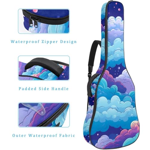 Sac pour guitare acoustique avec poches et housse imperméable multicolore - 4