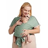 Momcozy Verstellbarer Schnallen Tragetuch Baby Neugeborene mit kühlendem Air-Mesh, einfach zu tragendes Babytragetuch, bis Kleinkind (3,6-15,8kg), geeignet für Taillenumfang 76,2-119,4 cm, Grün