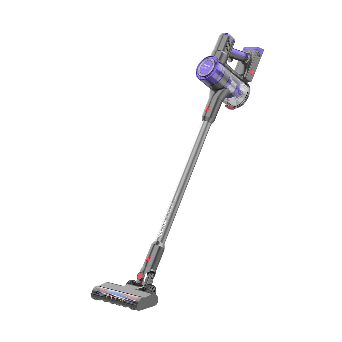 PRIXTON Aspirador Vertical Inalámbrico Sirocco Cyclone 2 en 1, 400 W, 30 kPa, Filtro HEPA H12, Pantalla LED, hasta 40 min Autonomía