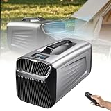 NzEupno Condizionatore Portatile da Campeggio 5200BTU, unità AC a Raffreddamento rapido, condizionatore da Tenda con Telecomando for Campeggio, Camper, Barca e Pesca Grey-12V/220V