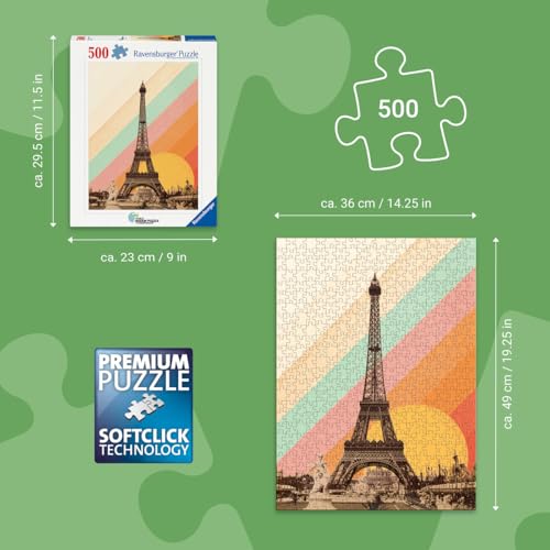 Puzzle 500 pièces Ravensburger 'arc en ciel de Paris - vue 5