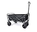 Produktbild GOJOOASIS Bollerwagen Offroad Transportwagen Außenschubkarre Handwagen Transportkarre faltbar Gartenwagen für Alle Gelände Geeignet (Offroad-Schwarz)