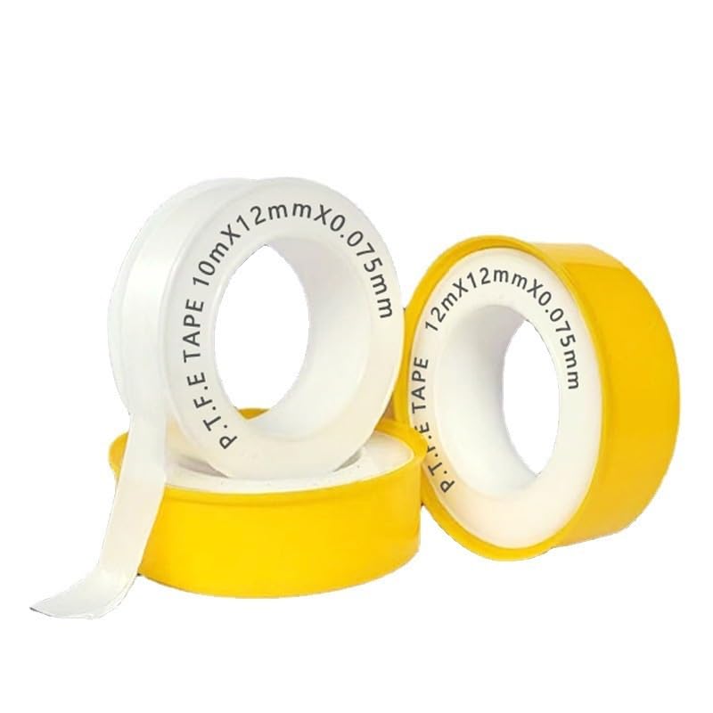 20 rollos de cinta PTFE selladora, 10 m/12 m x 12 mm x 0,075 mm, para roscas de tuberías de agua, ducha y grifos