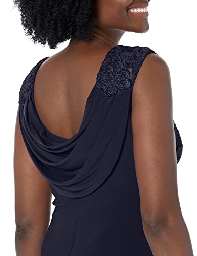 Image of Alex Evenings Women's Long Cowl Back Mother of The Bride Dress, Formal Event, Wedding Guest Gown (Petite and Regular Sizes)