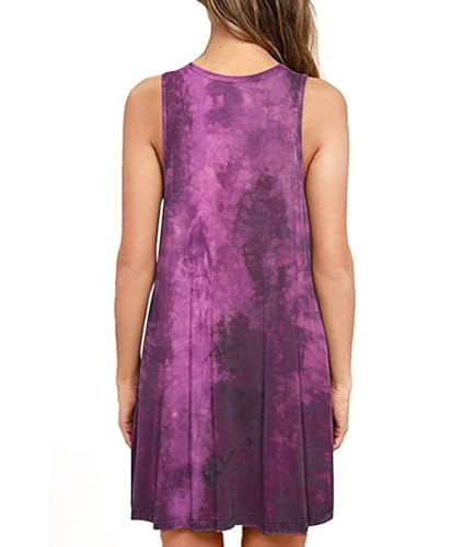 Image of Sun Dress for Women Casual Sleeveless Beach Cover up Dresses with Pockets