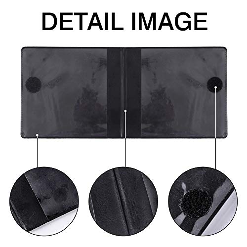 MICUB Auto Car Essential,Car Registration and Insurance Card Black Documents Holder 2-Pack,For Car,Truck,Suv and Other Vehicle,Case Wallet for Car Documents Organizer
