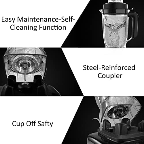 Blender Smoothie Maker, 2000W Jug Blenders for Kitchen with 10 Adjustable Speeds, Smoothie Maker with 2L BPA-free Container 8 Stainless Steel Blades, Smoothie Blenders 33000RPM