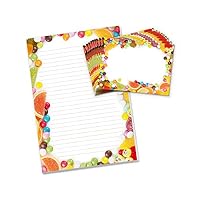 Briefpapier als Notizblock + 15 Briefumschläge Süßigkeiten Kinder Mädchen Jungen