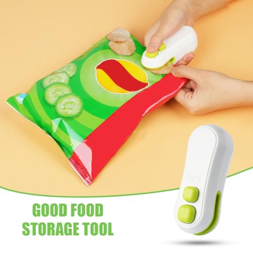 Miniatura 7 de Hotut Selladora De Bolsas, Mini Selladora De Bolsas De Plástico, 2 En 1 Sellador De Bolsas De Plastico, Recargable, Portatil Para Bolsas Selladoras Alimentarias Para Almacenamiento De Alimentos