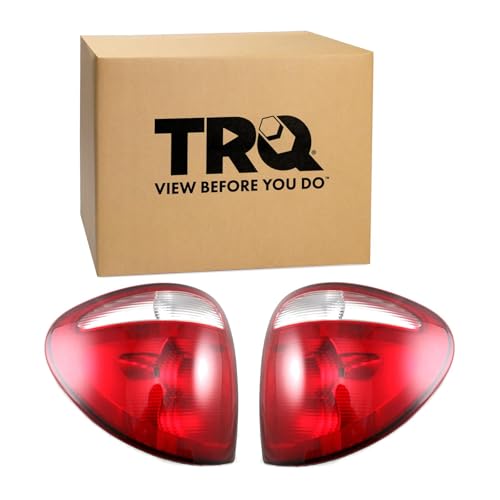 TRQ Driver & Passenger Rear Tail Lights Set Fits 2001-2003 Chrysler Town & Country Chrysler Voyager Dodge Caravan Grand Caravan by TRQ - Used condition - CA$64.65
