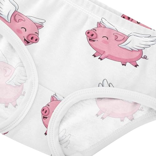 Cotton Girls Underwear Toddler Cute Pink Pigs White Wings Cute Panties Girl Colorful Briefs Underpants 2t4