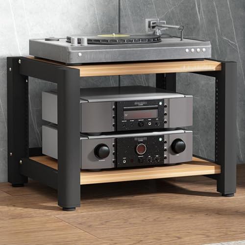 Support multimédia AV rack audio étagère réglable meuble stéréo 40cm - 2