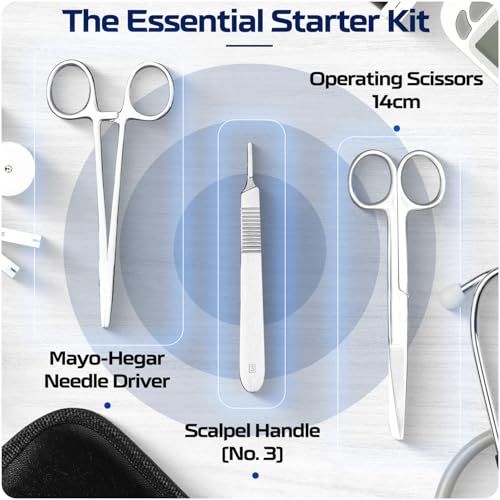 Advanced Dissection Kits - 46 or 33 Piece German Stainless Steel Instruments for College, Medical & Veterinary or Middle and High School Students - Complete Anatomy Lab Tools Surgical-Grade
