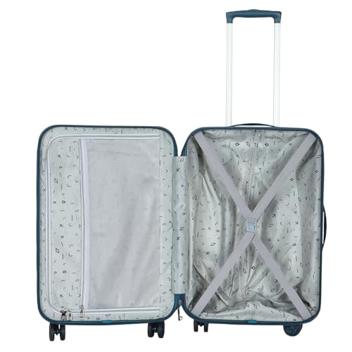 Image of NOVEX Ranger 28-Inch Trolley Suitcase for Men & Women | Polycarbonate Hard Shell Luggage Anti-Theft Zippers | Ideal for Office Trips, Travel & Weekend Getaways | Cyan