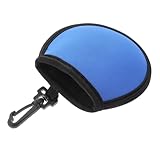 Toyvian Portable Golf Pouch with Clip Fleece Lined Protective Cover Scrub Bag for Golf Balls for Golf Bags Accessories Versatile Pocket for Golf Course Use