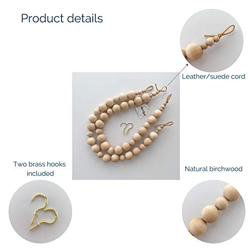 DECOAZUL Curtain tiebacks - Curtain holdbacks - Boho Decor - Bedroom Decor - Set of 2 - Image 3