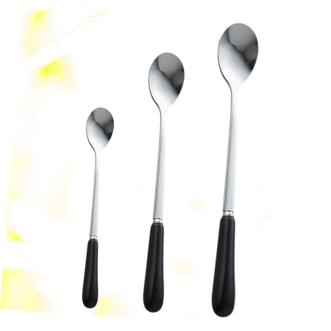 OFFSCH Stirring Spoons Set for Coffee Bar Mini Dessert Spoons Long Handles for Tea Root Beer Sundaes