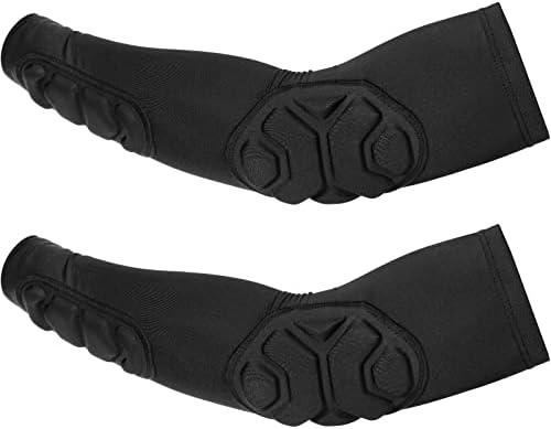 2 Pcs Padded Arm Sleeve Elbow Forearm Sleeves Compression Elbow Pads Crashproof Arm Protective Support for Youth Adult Sports Football Basketball Volleyball Soccer (X-Large)