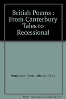 British Poems : From Canterbury Tales to Recessional B000P23IMU Book Cover