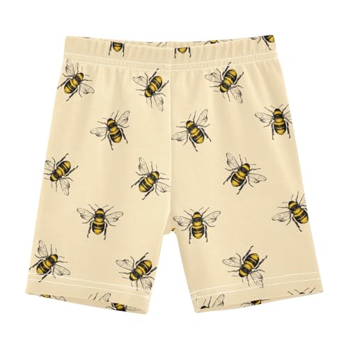 JHKKU Girls Bee Shorts Cotton Cartwheel Bike Kids Biker Under Dress Dance Short Girl Clothes 5T