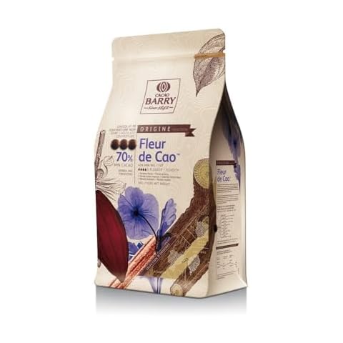 Cacao Barry Dark Chocolate - 70% Cacao - Fleur de Cao - 11 lb box of pistoles Cover