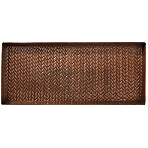 HF by LT Antlers Pattern Metal Boot-Tray 30 x 13 inches Antique Zinc Finish product thumbnail 9