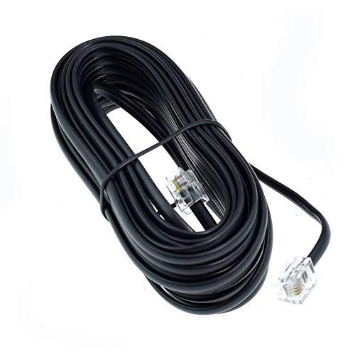 RJ11 6P4C Modular Telephone Extension Cable Phone Cord Line Wire Black