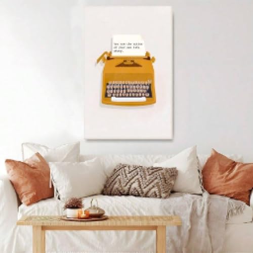 Citations inspirantes machine à écrire tableau vintage 60x80 - 3