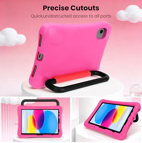 Étui pour enfants pour iPad idéal pour les devoirs et trajets en rose - 5