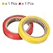 PATIKIL 26Ft Grip Finishing Tape, 2 Pack PVC Racquet Finishing Tapes Racket Accessories Sticky Seal for Tennis Badminton, Red/Yellow