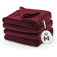 بطانية Sunbeam Royal Luxe Cabernet ساخنة - التوأم