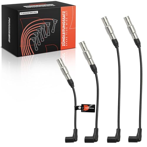 Frankberg 4x Zündleitungssatz Zündkabelsatz Benzin Kompatibel mit Golf IV 1J1 P.a.s.s.a.t 3B2 A4 8D2 A3 8L1 O.c.t.a.v.i.a I 1U2 Replace# 06A905430L