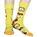 Bioworld Garfield Socks Men's Don't Know Don't Care Character Inspired Adult 6-Pack Mid Calf Mix and Match Casual Crew Socks